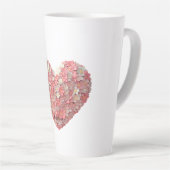 Speciale Moederdag Gift Geweldige Bloemenhart Latte Mok (Rechterhoek)