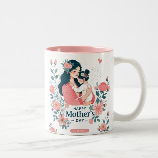 speciale Moederdag-Mok Tweekleurige Koffiemok (Rechts)