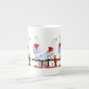 Speciale mok beenderporselein Klaar voor je koffie