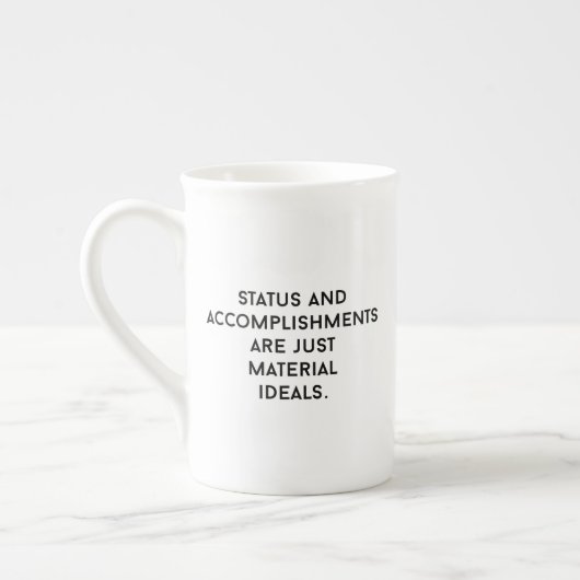 Speciale mok met materiële idealen (Links)