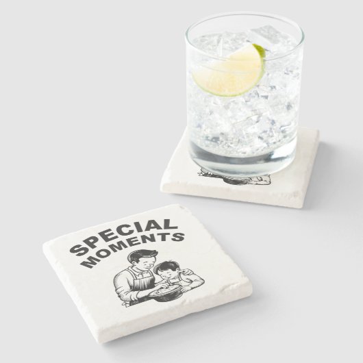 Speciale momenten Vaderdag Stenen Onderzetter (Zijkant)