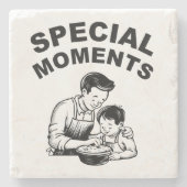 Speciale momenten Vaderdag Stenen Onderzetter (Voorkant)