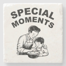 Speciale momenten Vaderdag Stenen Onderzetter