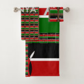 Speciale mooie Keniaanse Nationale Vlaggenkleuren Bad Handdoek (Insitu)