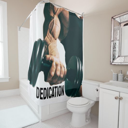 Speciale Motivatie werkuitspieren Douchegordijn (In situ)