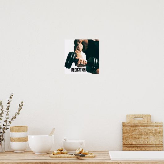 Speciale Motivatie werkuitspieren Poster (Keuken)