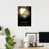 Speciale Motivatie Wolf & Fullmoon  Sepia Poster (Thuiskantoor)