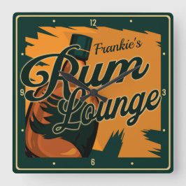 Speciale naam in het Caribisch gebied Dark Rum Bar Vierkante Klok