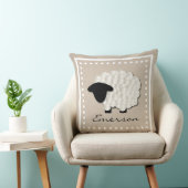 Speciale naam Little Lamb Nursery Pillow Kussen (Stoel)