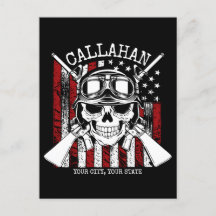 Speciale naam Soldaat Skull Dual Pistolen USA Vlag