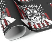 Speciale naam Soldaat Skull Dual Pistolen USA Vlag Cadeaupapier (Rol Hoek)
