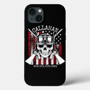 Speciale naam Soldaat Skull Dual Pistolen USA Vlag Case-Mate iPhone Case