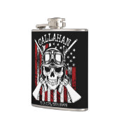 Speciale naam Soldaat Skull Dual Pistolen USA Vlag Heupfles (Links)