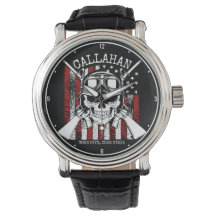Speciale naam Soldaat Skull Dual Pistolen USA Vlag