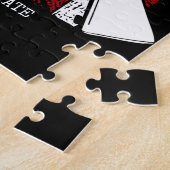 Speciale naam Soldaat Skull Dual Pistolen USA Vlag Legpuzzel (Zijkant)