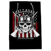 Speciale naam Soldaat Skull Dual Pistolen USA Vlag Medium Cadeauzakje (Voorkant)