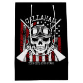 Speciale naam Soldaat Skull Dual Pistolen USA Vlag Medium Cadeauzakje (Achterkant)