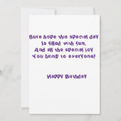 Speciale Nephew Birthday Greetings Card. Bedankkaart (Achterkant)