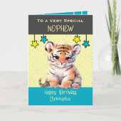 Speciale Nephew tijger kinder grijze verjaardag Ka Kaart (Voorkant)