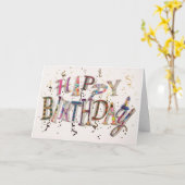 "SPECIALE NICHT" OP UW VERJAARDAGSCADEAU KAART (Gele Bloem)