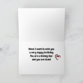 "SPECIALE NICHT" OP UW VERJAARDAGSKAART KAART (Binnen)