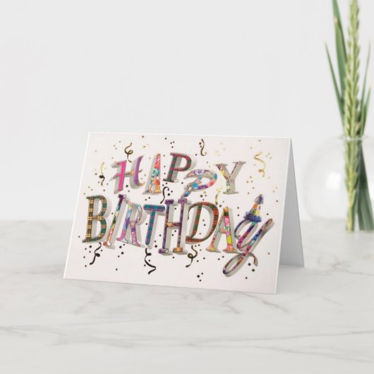 "SPECIALE NICHT" OP UW VERJAARDAGSKAART KAART (Voorkant)