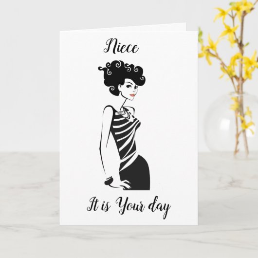 ****SPECIALE NIECE EN JONGE LADY*** ZELDAG KAART (Gele Bloem)