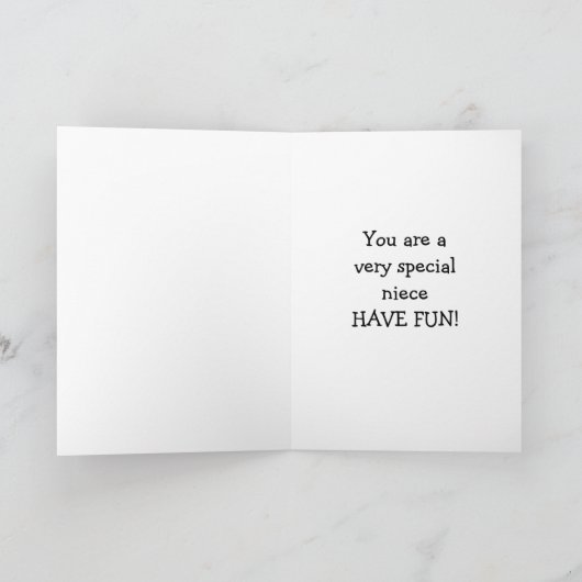 **SPECIALE NIECE** MERRY CHRISTMAS HOLIDAY CARD FEESTDAGEN KAART (Binnen)