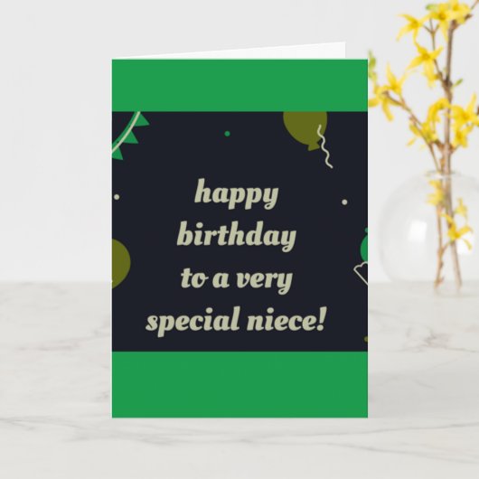 ***SPECIALE NIECE*** VERHAAL BIRTHDAAG OP "U"!!!! KAART (Gele Bloem)