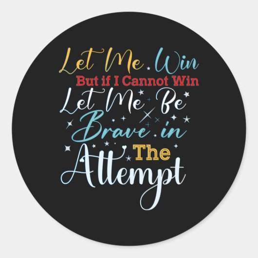 Speciale Olympische Spelen Laat me winnen Ronde Sticker (Voorkant)