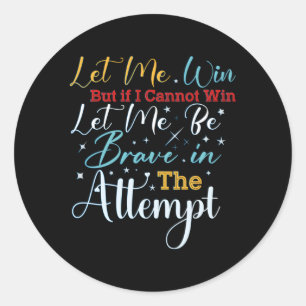 Speciale Olympische Spelen Laat me winnen Ronde Sticker