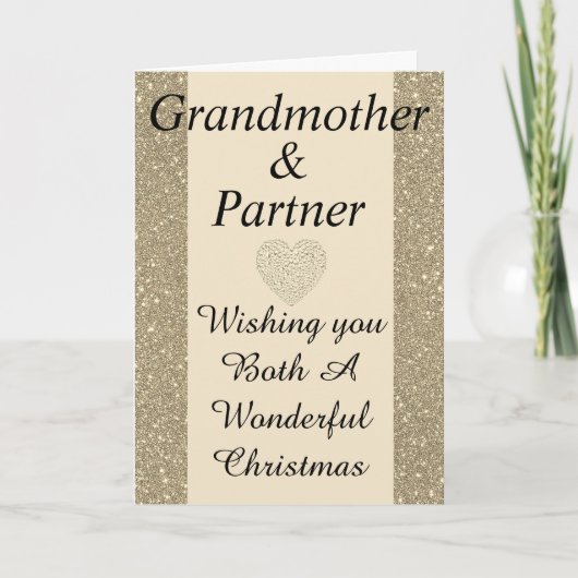 Speciale oma & partner Kerstkaart Feestdagen Kaart (Voorkant)