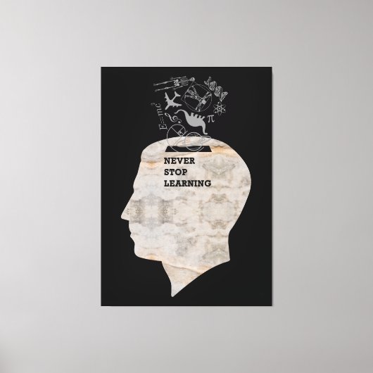 SPECIALE OMSLAG - LEER NOOIT AF CANVAS AFDRUK (Voorkant)