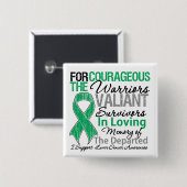 Speciale ondersteuning Liver Cancer Awareness Vierkante Button 5,1 Cm (Voorkant /achterkant)