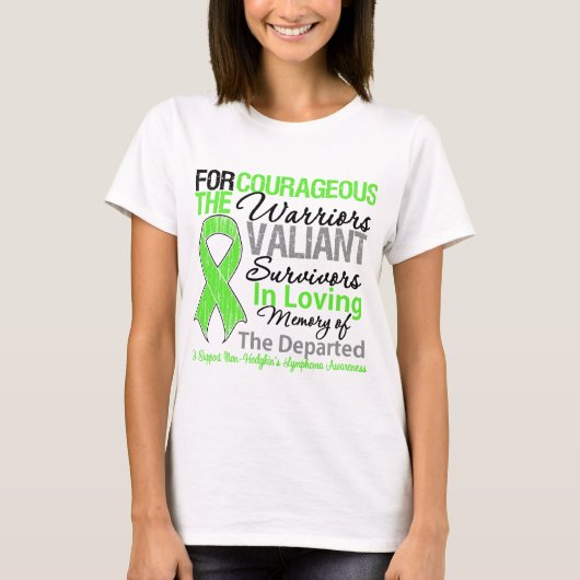 Speciale ondersteuning Non-Hodgkins Lymphoma Bewus T-shirt (Voorkant)