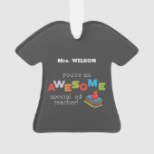 Speciale onderwijsleraar onderwijswaardering dag G Ornament (achterkant)