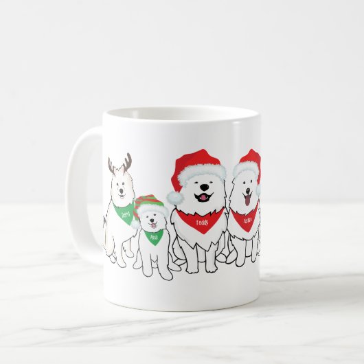 Speciale ontwerp met Aslan de Samojeed Koffiemok (Voorkant links)