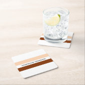 Speciale opa Peach en Brown Kartonnen Onderzetters (Insitu)