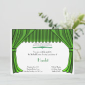 Speciale opdracht Drama en theateruitnodiging Kaart (Staand voorkant)