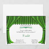 Speciale opdracht Drama en theateruitnodiging Kaart (Voorkant / Achterkant)