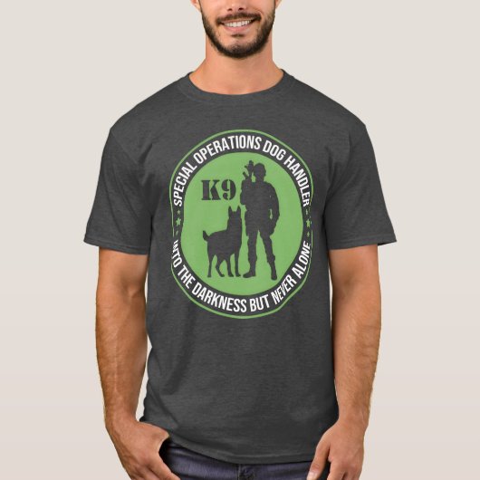 Speciale Operaties Hond Handler K9 Politie Hond gi T-shirt (Voorkant)