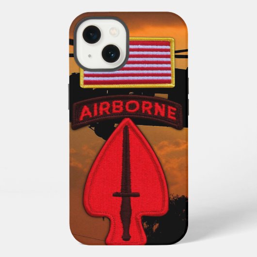 Speciale operaties USASOC veteranen vets patch iPhone Hoesje (Achterkant)