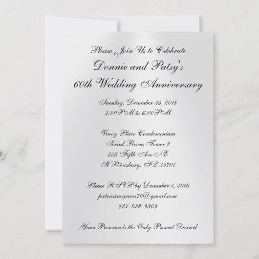 Speciale Orden 60e Jubileum Uitnodigingen Pat (Achterkant)