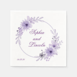 Speciale Paarse bruiloft Bloemen Servet