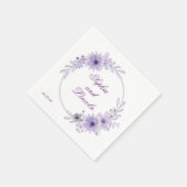 Speciale Paarse bruiloft Bloemen Servet (Hoek)