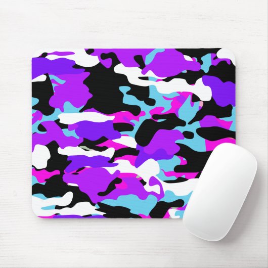 Speciale Paarse Camo Mousepad Muismat (Met muis)