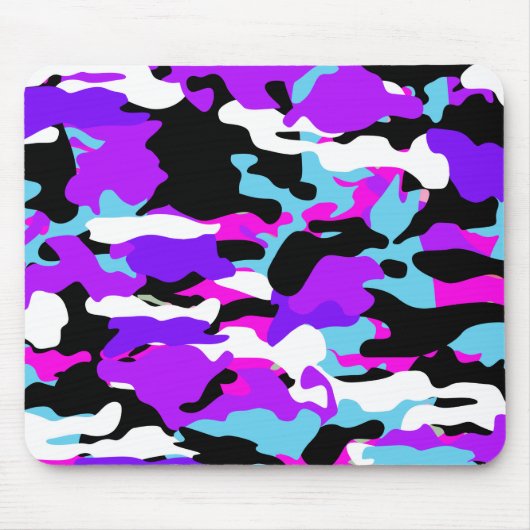Speciale Paarse Camo Mousepad Muismat (Voorkant)