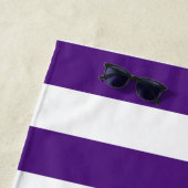 Speciale Paarse en witte stripes Strandlaken (In situ)