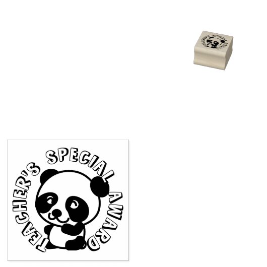 SPECIALE PANDA RUBBER STAMP VAN DE LERAAR RUBBERSTEMPEL (Gestempeld)