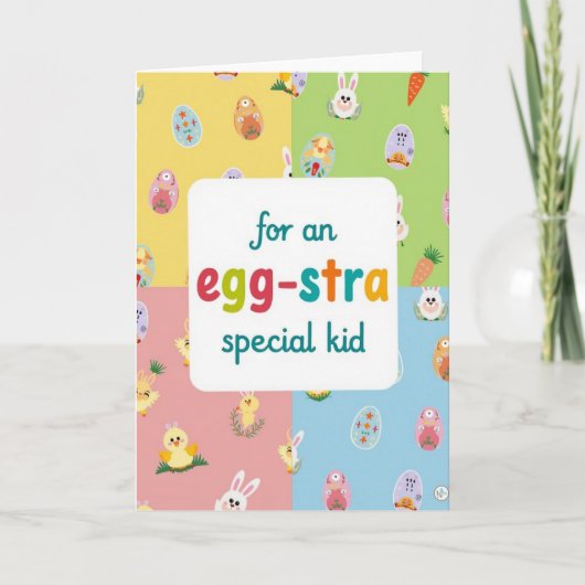 Speciale Pasen Tijd Kaart voor Kinderen (Voorkant)